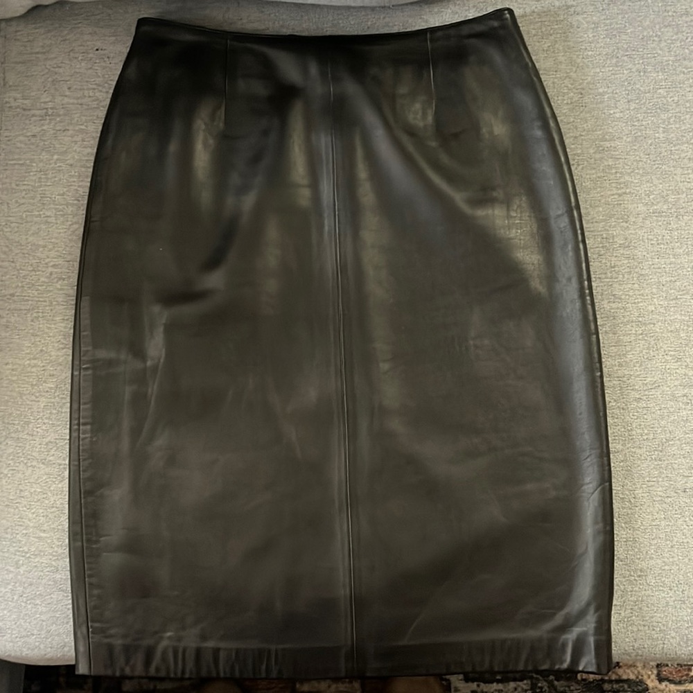 Siena Studio Black leather skirt